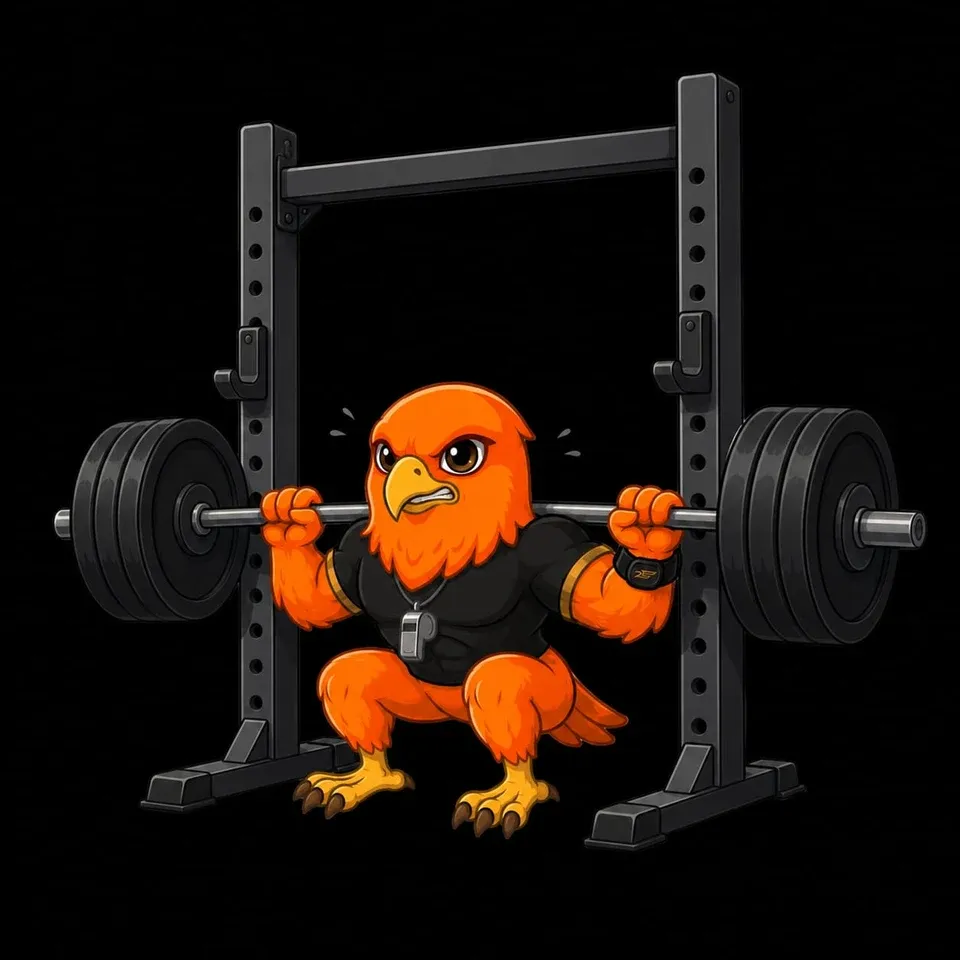 FITTO doing a barbell squat