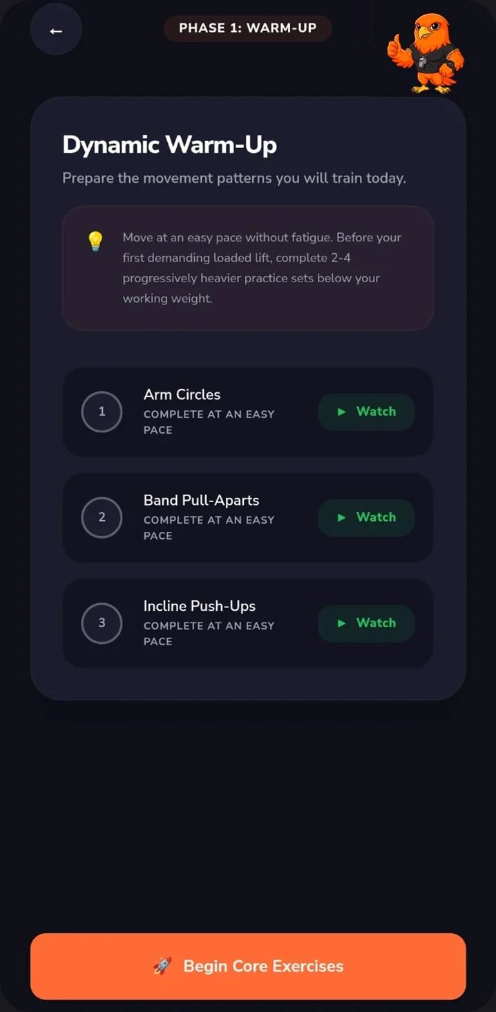FITTOLETE promotional capture showing warm-up movements and video actions